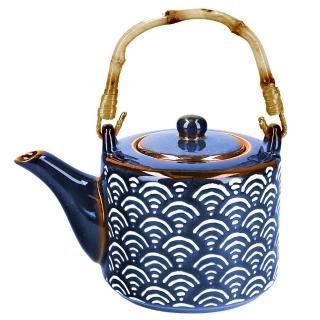 【MIKASA】Satori瓷製茶壺 浪紋500ml(泡茶 下午茶 茶具)