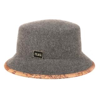 【Alviero Martini】義大利地圖包 舒適羊毛造型漁夫帽(灰色)
