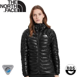 【The North Face】女 Summit Perex 連帽羽絨外套《黑》3SPS/羽絨衣/保暖外套(悠遊山水)