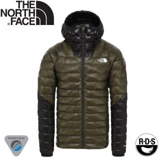 【The North Face】男 Summit Perex 連帽羽絨外套《綠》3SQJ/羽絨外套(悠遊山水)