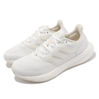 【adidas 愛迪達】慢跑鞋 Pureboost 22 男鞋 白 米白 緩震 路跑 經典 運動鞋 愛迪達(HQ7210)