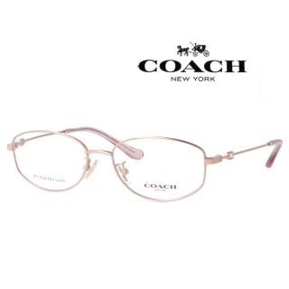 【COACH】時尚典雅光學眼鏡 輕量純鈦材質 精緻單鑽設計 HC5144TD 9407 玫瑰金 公司貨