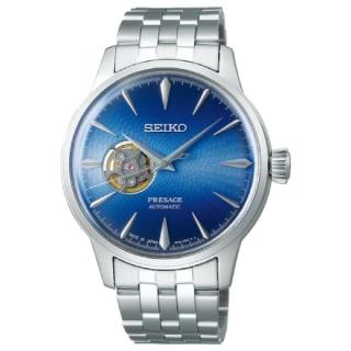 【SEIKO 精工】Presage時尚開芯鏤空機械腕錶/藍面 40.5mm SK037(4R38-01N0U/SSA439J1)