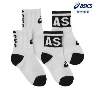 【asics 亞瑟士】童 短筒襪-兩入組 兒童 訓練 配件(3034A090-100)