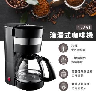 【KINYO】1.25L滴漏式咖啡機(咖啡壺 研磨機 研磨咖啡機 磨豆機 美式咖啡機)