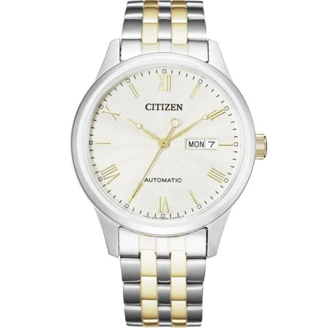 【CITIZEN 星辰】特殊造型面盤機械腕錶/雙色 40mm(NH7506-81A)