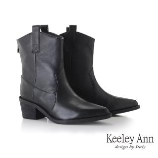 【Keeley Ann】木紋跟西部短靴(黑色277137410-Ann系列)