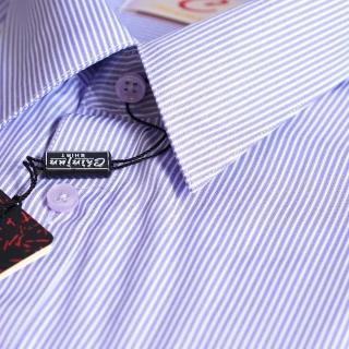【CHINJUN/65系列】機能舒適襯衫-長袖短袖、紫色條紋、2150、s2150