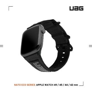 【UAG】Apple Watch 42/44/45/49mm Nato尼龍錶帶-極黑(UAG)