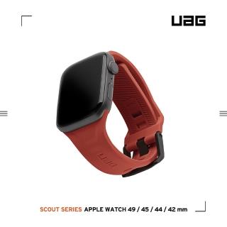 【UAG】Apple Watch 42/44/45/49mm 潮流矽膠錶帶-暖橘(UAG)