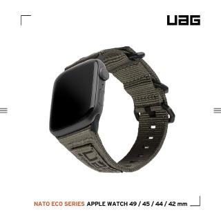 【UAG】Apple Watch 42/44/45/49mm Nato尼龍錶帶-鈦灰(UAG)