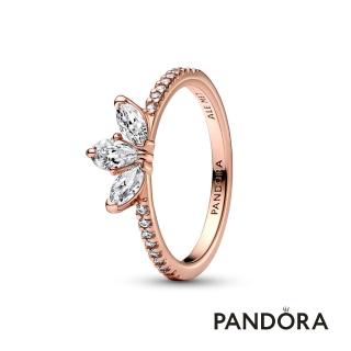 【Pandora官方直營】璀璨浮游花戒指：鍍14K玫瑰金
