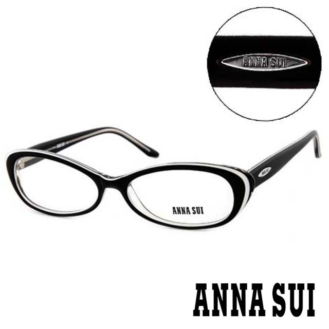 【ANNA SUI 安娜蘇】時尚基本款造型光學眼鏡-黑(AS09001)