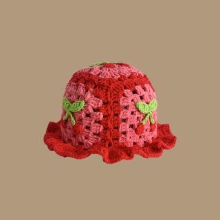 【OCEANA】櫻桃款毛帽(卡通搞怪可愛頭套針織毛線帽冬季聖誕交換禮物)