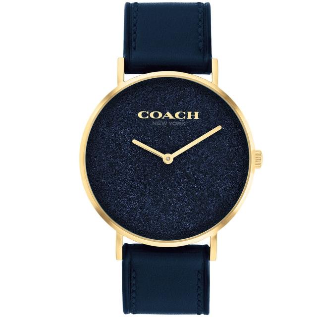 【COACH】官方授權經銷商 藍亮粉面盤氣質手錶-36mm 畢業 禮物(14504078/速)