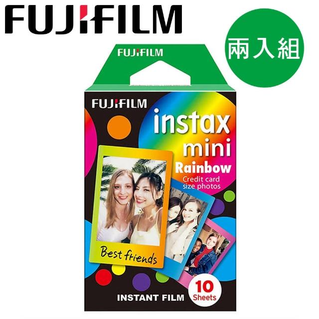 【FUJIFILM 富士】instax mini 彩虹底片(2入組)