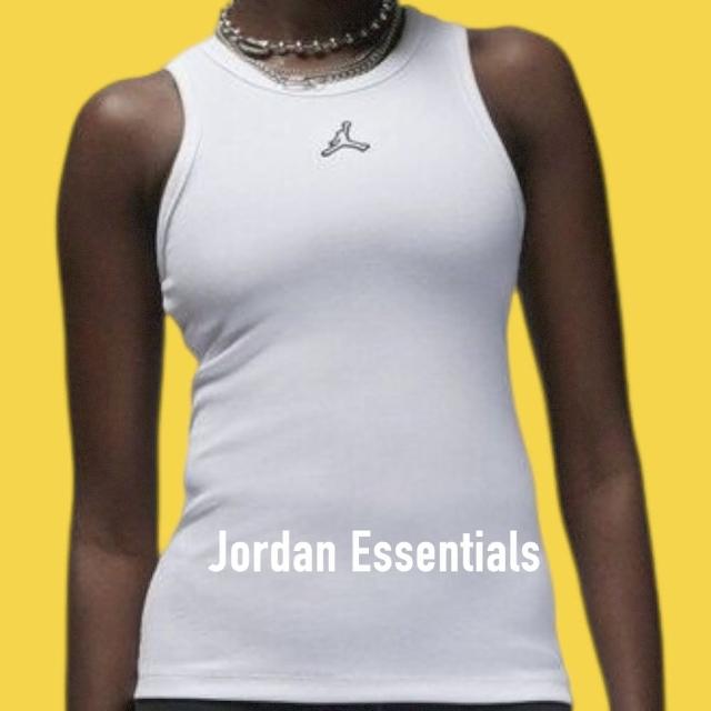 【NIKE 耐吉】JORDAN ESSENTIALS 小Logo 女款 背心 白 DO5049-100(JORDAN)
