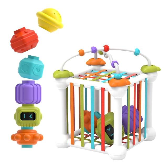 【JoyNa】塞塞樂玩具箱 積木彩虹疊疊樂 寶寶手眼協調 訓練整理玩具箱