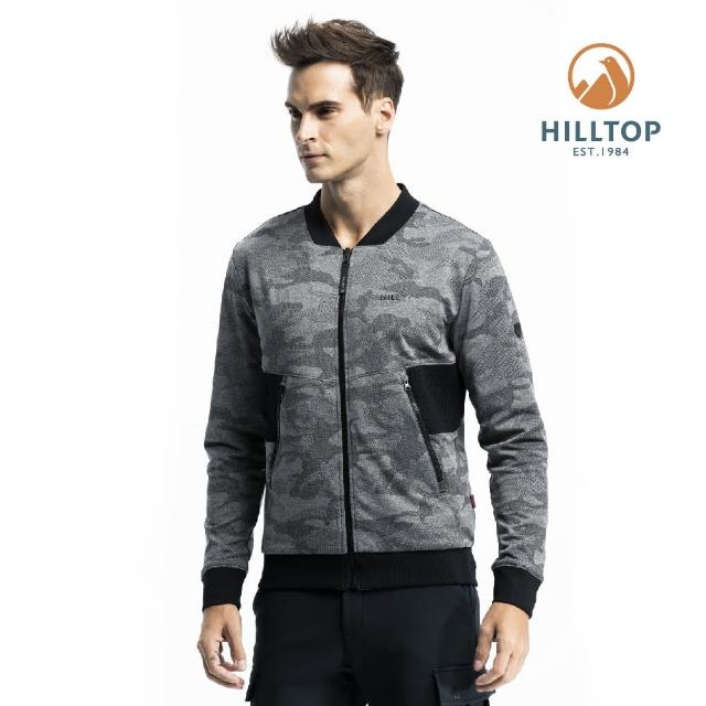 【Hilltop 山頂鳥】男款雙面穿彈性保暖迷彩夾克H24MJ9深灰