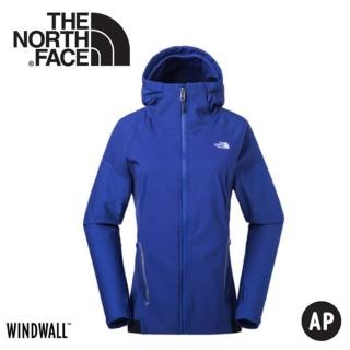 【The North Face】女 WindWall 防風防潑連帽外套《藍》3CHV/動夾克/風衣(悠遊山水)