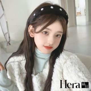 【HERA 赫拉】韓國氣質水鑽毛絨髮箍 H111101810(髮飾 髮箍)