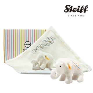 【STEIFF】elephant 大象寶寶 安撫巾&玩偶(安撫彌月禮盒)