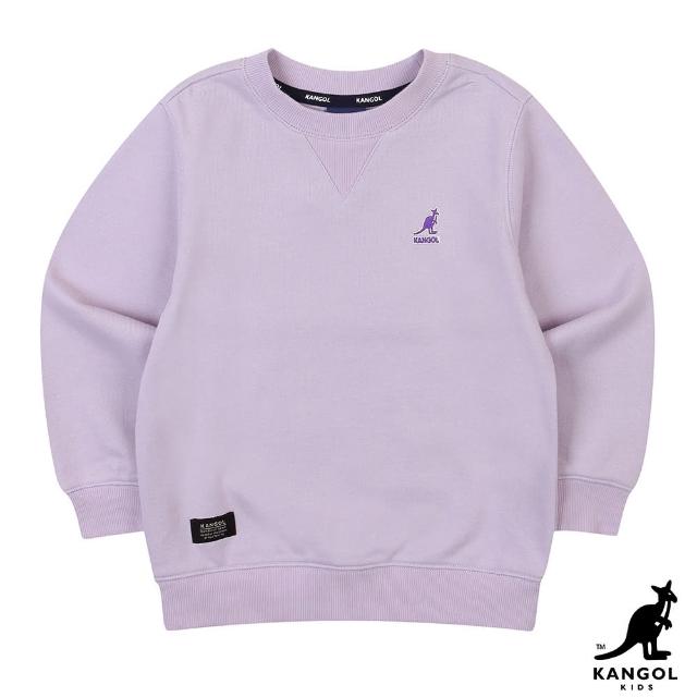 【KANGOL】韓國-KIDS 經典小袋鼠厚棉上衣-紫色(W22AK008AZ)