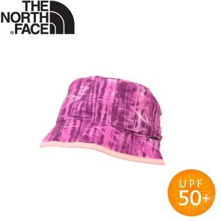 【The North Face】童 抗UV遮陽帽《桃粉紫蘆葦印花》A9MZ/雙面漁夫帽/防曬/遮陽帽(悠遊山水)