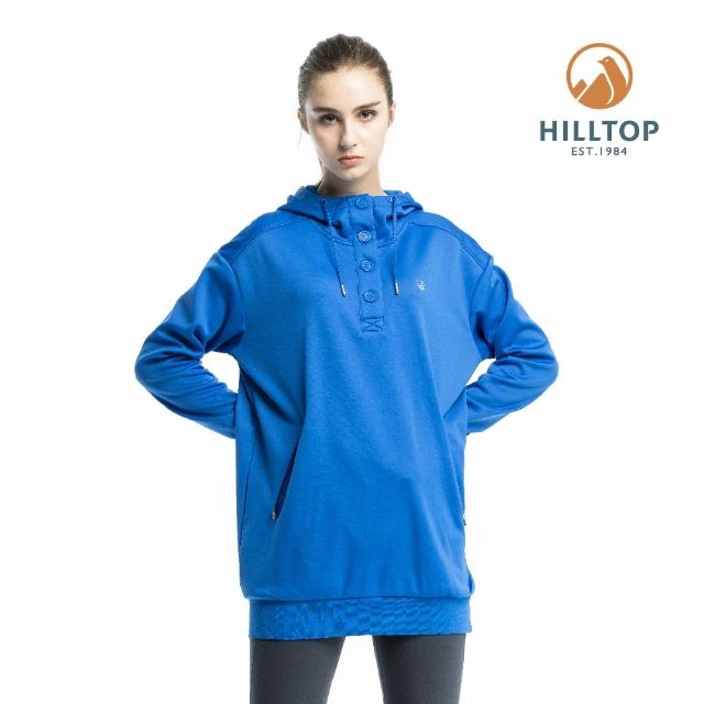 【Hilltop 山頂鳥】女款保暖連帽刷毛上衣H51FJ1寶藍