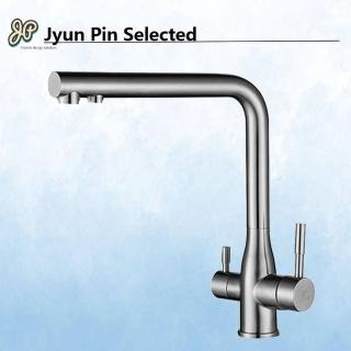 【Jyun Pin 駿品裝修】不鏽鋼廚房三用龍頭/4分出水(K-6A)