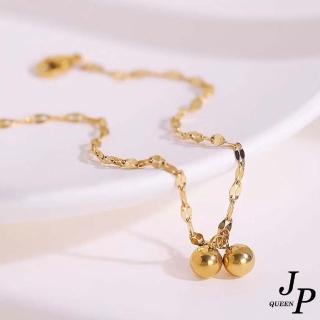 【Jpqueen】豆豆鈴鐺簡約時尚女性手鍊(金色)