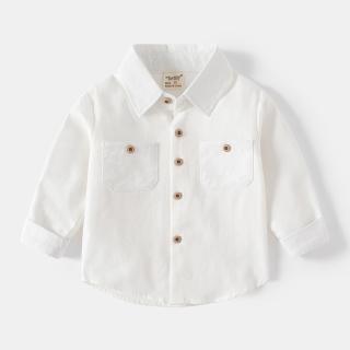 【Baby 童衣】雙口袋長袖白襯衫 春秋表演襯衫 88963(共１款)