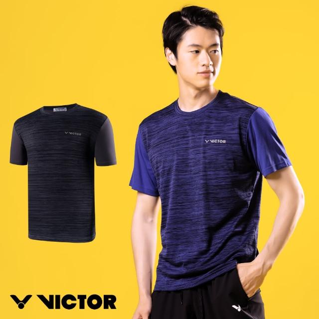 【VICTOR 勝利體育】舒適快排 T-Shirt 中性(T-2216 B/C 藍/黑)