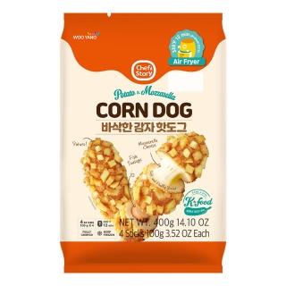 韓國Wooyang 冷凍馬鈴薯起司魚香腸熱狗(4入/400g)