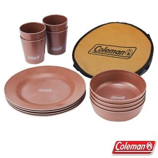 【Coleman】四人份有機餐具套裝組_餐盤x4.杯子x4.碗x4/環保餐具(CM-38927)