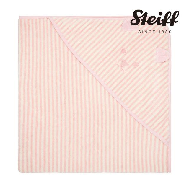 【STEIFF】熊頭   條紋包巾 100*100(衛浴)