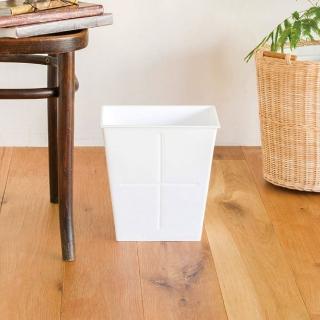 【八幡化成】仿壁磚垃圾桶 簡約白3L(回收桶 廚餘桶)