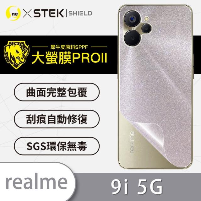 【o-one大螢膜PRO】realme 9i 5G 滿版手機背面保護貼(閃耀碎鑽款)