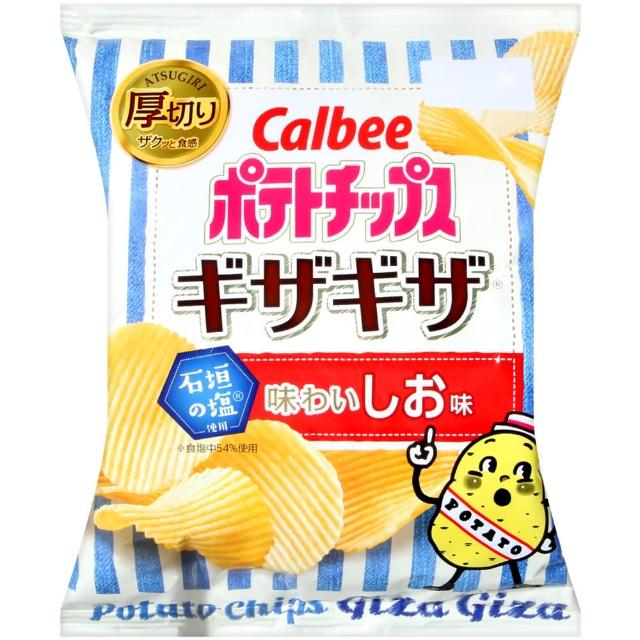 【Calbee 卡樂比】卡樂先生鹽味厚切波浪洋芋片(60g)