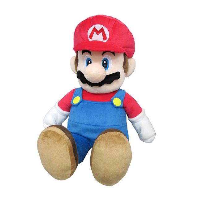 【Nintendo 任天堂】任天堂原廠授權角色娃娃 - Switch 瑪利歐 娃娃 玩偶 大尺寸 全長約60cm(L)