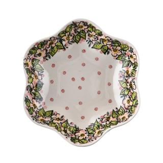 【波蘭陶】Vena 花型盤{大} 造型餐盤 陶瓷盤 菜盤 水果盤 點心盤 24cm 波蘭手工製(花飛絢麗系列)