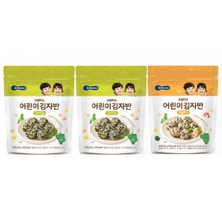 【BEBECOOK 寶膳】韓國 幼兒初食海苔酥NEW 3入組 25g/包(原味x2、海味蔬菜x1)