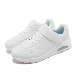 【SKECHERS】童鞋 Uno-Air Blitz 白 全白 小白鞋 氣墊 純色 運動鞋 緩震 小朋友 中大童(403673LW)