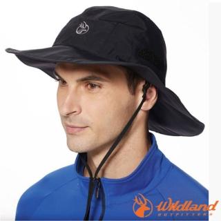 【Wildland 荒野】中性抗UV防水保暖盤帽.大圓盤帽.防曬帽(W2017-54 黑色)