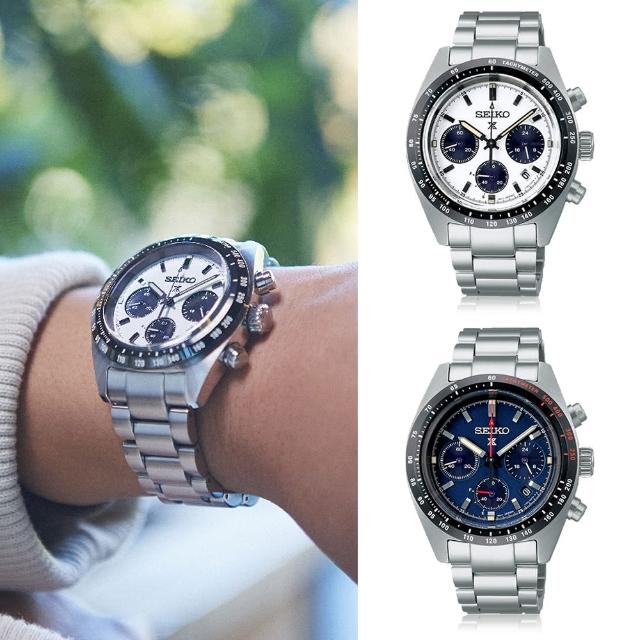 【SEIKO 精工】PROSPEX Speed Timer 太陽能計時手錶-39mm/熊貓錶 母親節 禮物(V192-0AF0系列-4色可選)