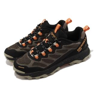 【MERRELL】登山鞋 Speed Strike GTX 男鞋 黑 橘 防水 戶外 低筒 郊山 越野(ML067245)