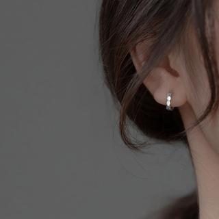 【Umi】銀光面幾何多邊形切面耳扣(日常通勤氣質簡約耳環耳圈)