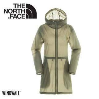 【The North Face】女 WindWall 防風防潑連帽外套《卡其》3CJ9/運動夾克/風衣(悠遊山水)