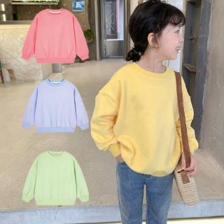 【Baby 童衣】韓版簡約素色長袖上衣 男女童上衣 兒童T-Shirt 88968(共４色)
