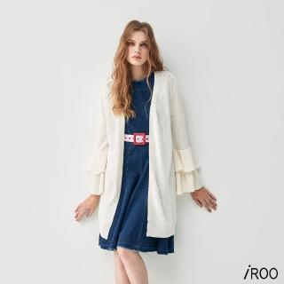 【iROO】開襟針織外套